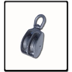 50mm Awning Pulley | Double Cast Sheave Swivel Eye