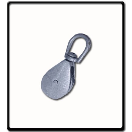 25mm Awning Pulley | Single Cast Sheave Swivel Eye