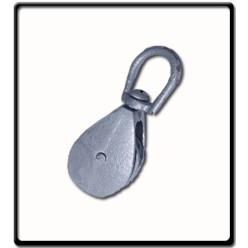 50mm Awning Pulley | Single Cast Sheave Swivel Eye