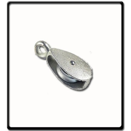 38mm Awning Pulley | Single Cast Sheave Fixed Eye