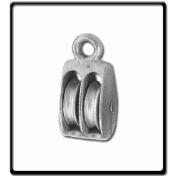 50mm Awning Pulley | Double Cast Sheave Fixed Eye
