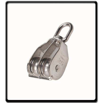 25mm - Stainless Steel Pulley - Double - 316SS | Block