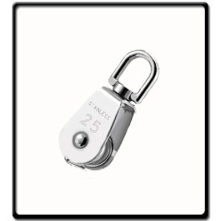 25mm - Stainless Steel Pulley - Single - 316SS | Block