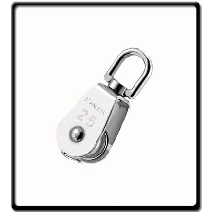25mm - Stainless Steel Pulley - Single - 316SS | Block