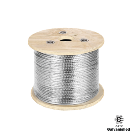 05mm - FC Galvanished Cable - 6x19, Dry , RHOL | SOLD PER METER