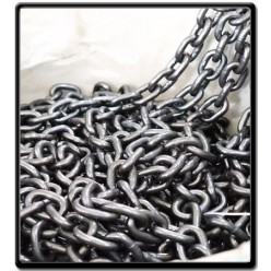6mm G30 Long Link Black Chain | SOLD PER METER