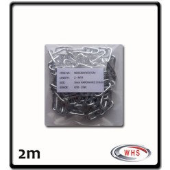 3mm - Hardware Chain - G30 Zinc | 2m - Prepack
