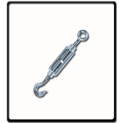 8mm Turnbuckle, EG, DIN 1480 | Hook to Eye 