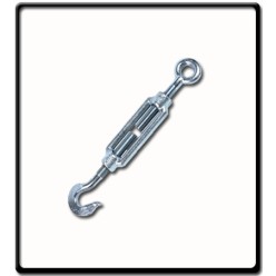 10mm Turnbuckle, EG, DIN 1480 | Hook to Eye 