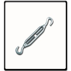 12mm Turnbuckle, EG, DIN 1480 | Hook to Hook