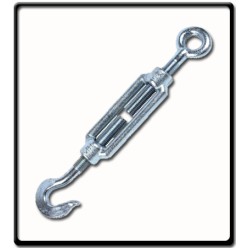22mm Turnbuckle, EG, DIN 1480 | Hook to Eye 