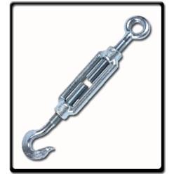 24mm Turnbuckle, EG, DIN 1480 | Hook to Eye 