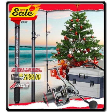 14ft - Triple X - K-Lite Combo with XXX Carbon Reel & Deluxe Tackle Box | Combo