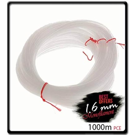 1.6mm Longline Monofilament  (1000m) | Clear
