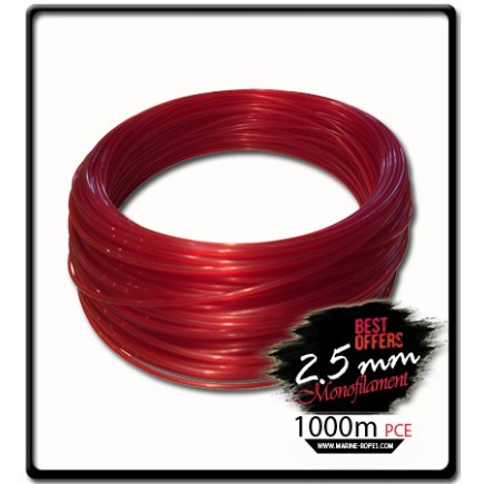 2.5mm Longline Monofilament (1000m) | Red