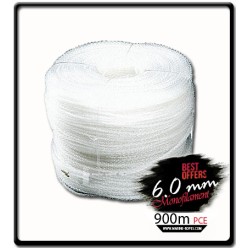 6mm Braided Monofilament (900m) | Clear | SOLD PER METER