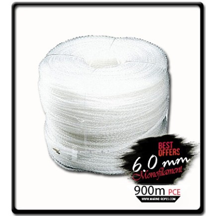 6mm Braided Monofilament (900m) | Clear | SOLD PER METER