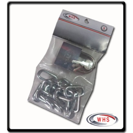 50mm - Padlock with Galvanished Chain | WHS