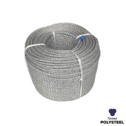 14mm - Polysteel Rope - 3-Strand Construction - Synthetic tensile  | SOLD PER METER