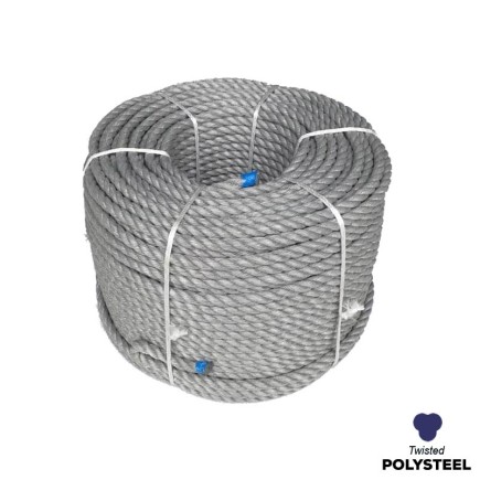 28mm - Polysteel Rope - 3-Strand Construction - Synthetic tensile | SOLD PER METER