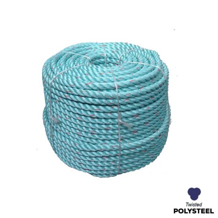 22mm - Polysteel Rope - 4-Strand Construction - Synthetic tensile | SOLD PER METER
