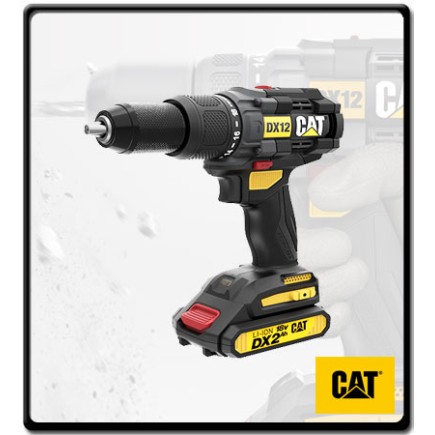 13mm - Hammer Drill - 2 X 2.0Ah Batteries with Charger - 65N.m - 18V | CAT