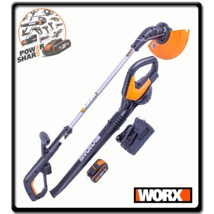 Combo Blower + Trimmer - 1Pc x 2.0AH Battery with Standard Charger - 20V | Worx
