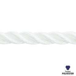20mm - Polyester Rope - 3-Strand Construction - Sinking Rope | SOLD PER METER