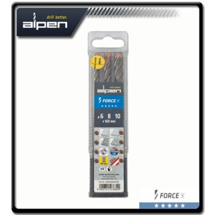 3 Pcs - SDS-Plus Hammer Drill Bit Set | Force X