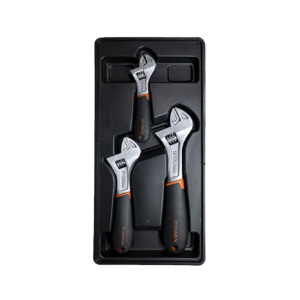  3 Piece Adjustable wrench Tray Set  | Fixman