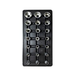 21 Piece ½ inch Drive Sockets 8 - 32mm Tray Set  | Fixman