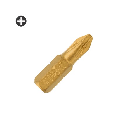 Tin Pozi Bits - 2 x 25mm | Felo Tools 