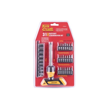 31 pcs T-Handle Ratchet Screwdriver Bit Set  