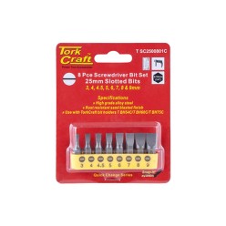 8 Piece Slotted Screwdriver Bit Set | 3mm-9mm