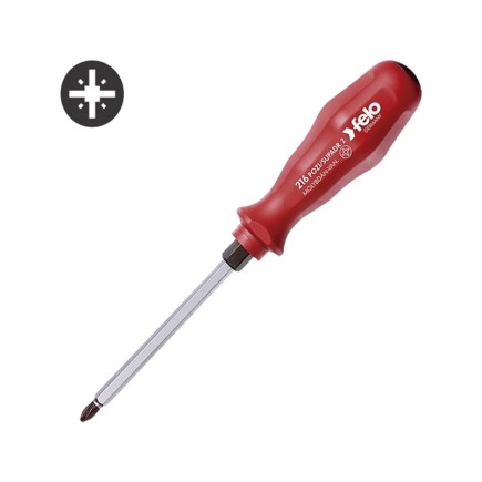 Pozi Shock Proof Steel Cap Screwdriver - Pozi 2 x 100 | Felo Tools 