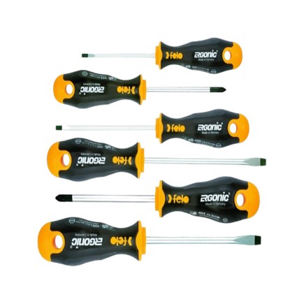 Ergonic Hard Case Screwdriver Set 6Pc | Felo Tools 