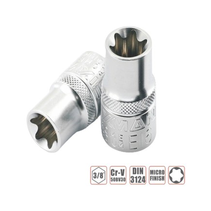 Drive E-Socket 6 point - 3/8'' Drive - E7 | Fixman