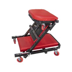 6 wheels  - Mechanic creeper/chair 2-in-1 metal frame cushion | Tork Craft