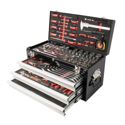 154 Piece -Track Box 3 Drawer & Top Tray | TorkCraft 