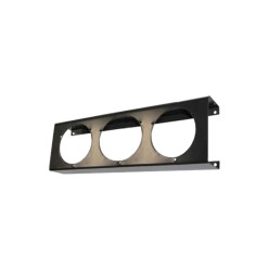 4” Boxed Bracket Holes With Black Power Coated Finish - 3 Semi-Sealed Lamps | Trucklamps