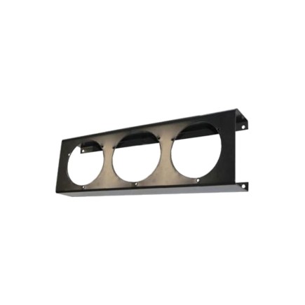 4” Boxed Bracket Holes With Black Power Coated Finish - 3 Semi-Sealed Lamps | Trucklamps