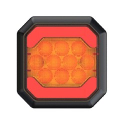 100x100x30mm - LED Plasma combination lamp with neon effect Stop/Tail/Direction functions -  Flush Mount | Trucklamps