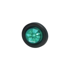 77x10mm - 7 LED Green Circle Lens With Gasket -  Flush Mount | Trucklamps