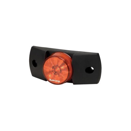 125x20mm - 7 LED Red Circle Lens With Bracket  -  Flush Mount | Trucklamps