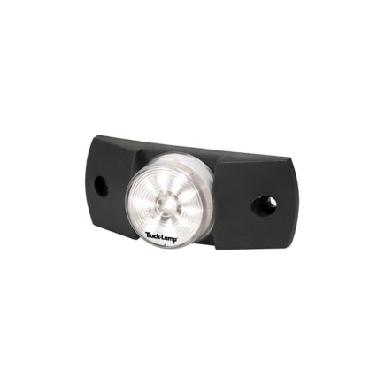 125x20mm - 7 LED White Circle Lens With Bracket  -  Flush Mount | Trucklamps