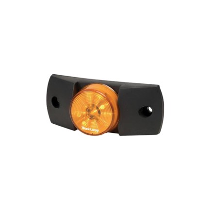 125x20mm - 7 LED Amber Circle Lens With Bracket  -  Flush Mount | Trucklamps