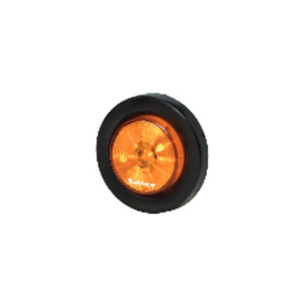 77x10mm - 7 LED Amber Circle Lens With Gasket -  Flush Mount | Trucklamps