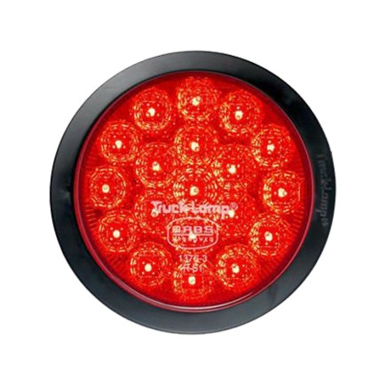 4" - 19 Red LED With Red Lens - Rubber Gasket | Trucklamps