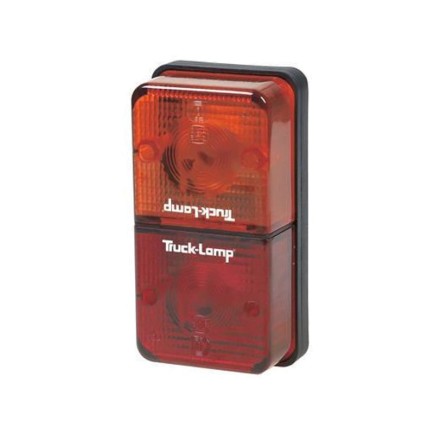 189x98x53mm - Red and Amber Combination Lamp -  Flush Mount | Trucklamps