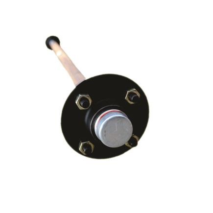 H4 - 40mm x 1300mm - 900kg, Round Un-Braked Axle, (2x Saddles included)  | Henred Leicht